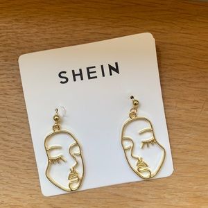 Gold Shein earrings